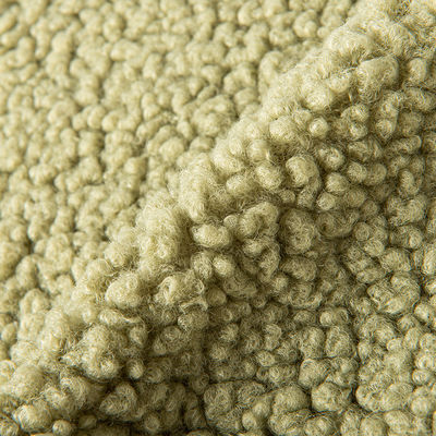 Tecido de pelúcia de moda 300gm Amostra grátis para tecido 100% reciclado de poliéster Sherpa Teddy