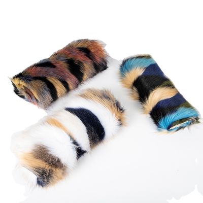 Tecido de pele artificial Jacquard multicolorido para roupas de beleza sexy e vestuário de inverno