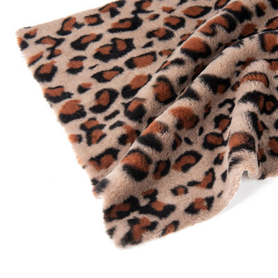Tecido de pele de coelho de pelúcia de pelúcia para casaco lenço de sapato saco cobertor em impressão zebra popular