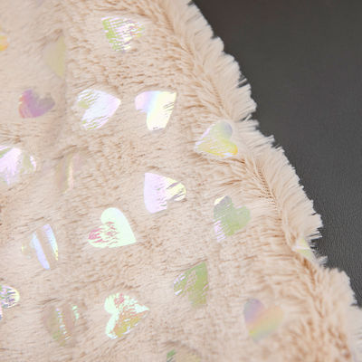 Saco de borracha 100% Poliéster Prata PV Plush Falsa Pelúcia Tecido para têxteis domésticos