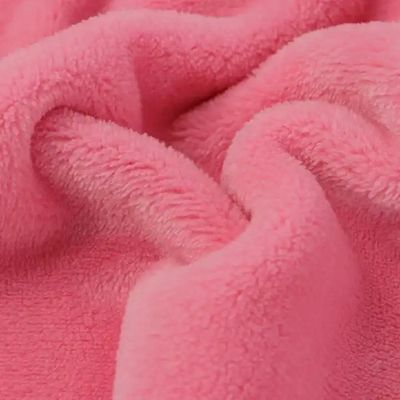 Tecido de lã de coral de poliéster reciclado para pijamas de peso médio 150d*144f