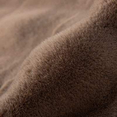 Tricot tricô poliéster imitação de cabelo de coelho tecido para roupa de inverno lenço e casaco