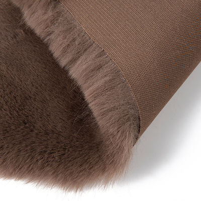 Poliéster Long Pile Fux Fur Trim Fabric para Super Soft Fux Rabbit Fur Look and Feel