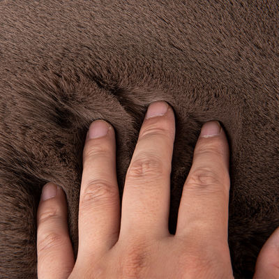 Poliéster Long Pile Fux Fur Trim Fabric para Super Soft Fux Rabbit Fur Look and Feel
