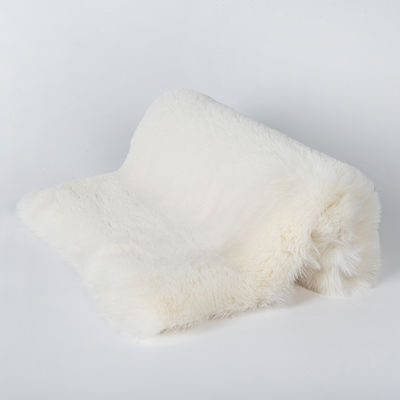 Poliéster Long Pile Fux Fur Trim Fabric para Super Soft Fux Rabbit Fur Look and Feel