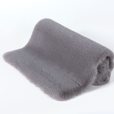 Poliéster Long Pile Fux Fur Trim Fabric para Super Soft Fux Rabbit Fur Look and Feel