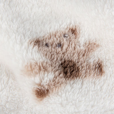 Tecido suave de lã de poliéster 100% Jacquard Sherpa para roupas de Inverno