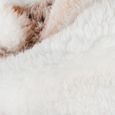 Tecido suave de lã de poliéster 100% Jacquard Sherpa para roupas de Inverno