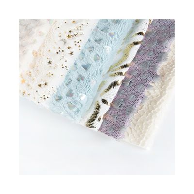 Tecido de lã de flanela em relevo de cores personalizadas para personalização