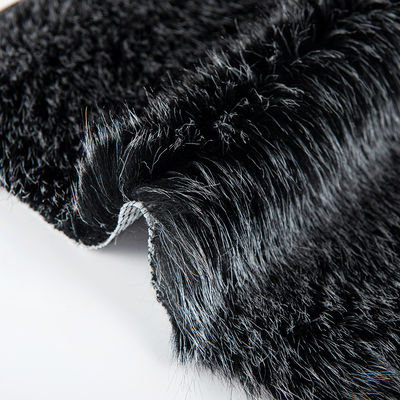 Material de parte traseira 100% Arcílico Jacquard Artificial Larga Pele Falsos Tecido de Pele para Vestuário