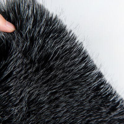 Material de parte traseira 100% Arcílico Jacquard Artificial Larga Pele Falsos Tecido de Pele para Vestuário