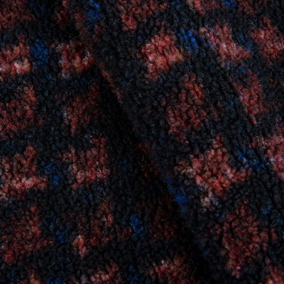 Tecido de Teddy 100% de poliéster Jacquard Tecido Sherpa Perfeito para Lançamentos de Cobertas
