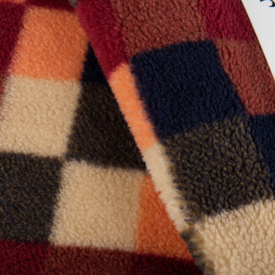 Tecido de Teddy 100% de poliéster Jacquard Tecido Sherpa Perfeito para Lançamentos de Cobertas