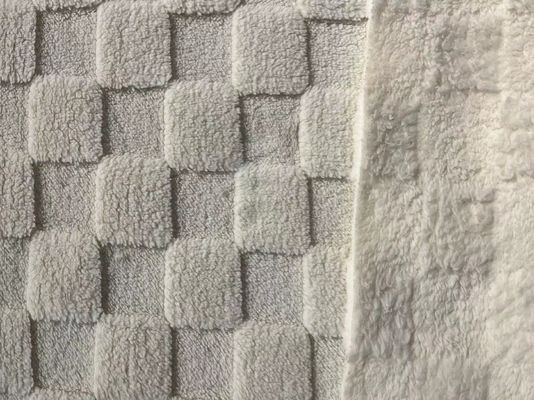 Tecido de lã de Jacquard de malha macia para Shu Velveteen Double Side Mirco Sherpa