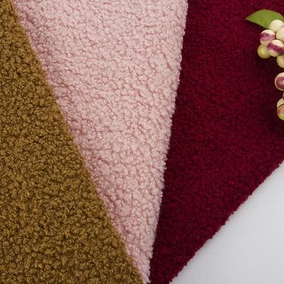 Tecido de pele de ursinho de pelúcia para casaco de inverno Largura 58/60" Qualquer cor em PANTONE pode ser fornecida
