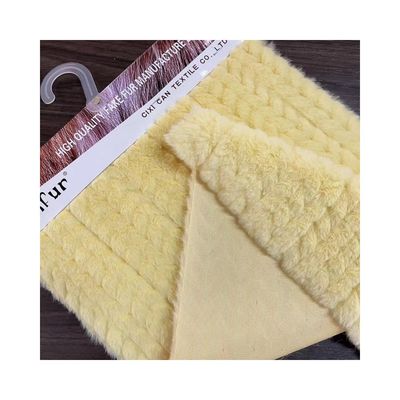Couro curto Tecido de pele macia pele falsa para casaco brinquedo Contagem de fios de contato comprimento 60cm cor cinza