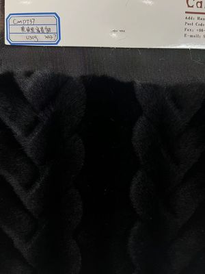 Soft Hand Feel Coat preto falso com 1150g/m de peso e tecnicas de apoio de tricô