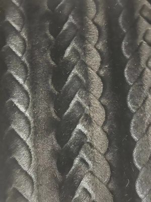 Soft Hand Feel Coat preto falso com 1150g/m de peso e tecnicas de apoio de tricô