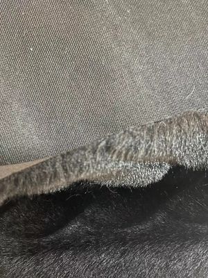Soft Hand Feel Coat preto falso com 1150g/m de peso e tecnicas de apoio de tricô