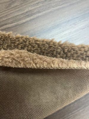 Tecido de Teddy Sherpa de pele falsa de pelúcia artificial suave com material de frente 100% poliéster