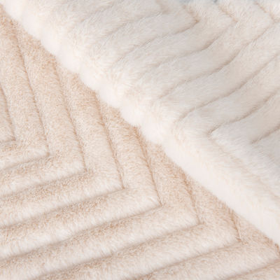 Largura 58/60 "Color personalizado 100% Poliéster escovado Falsa Pele Tecido Plush Tecido Amostra grátis
