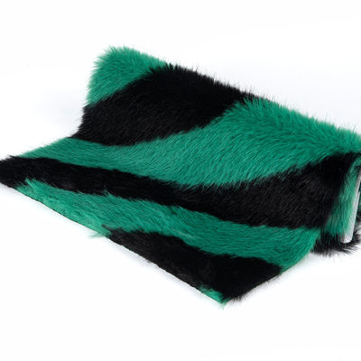 Tecido de pele de pelúcia artificial de Jacquard personalizável com 100% de material de poliéster