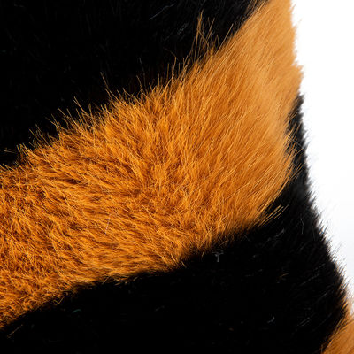 Tecido de pele de pelúcia artificial de Jacquard personalizável com 100% de material de poliéster