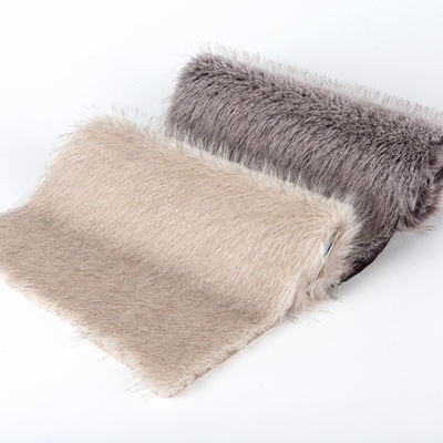 70-80 mm comprimento de pilha cabelo acrílico tippy tingimento tecido sintético de pele para casaco de inverno