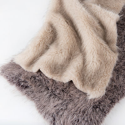 70-80 mm comprimento de pilha cabelo acrílico tippy tingimento tecido sintético de pele para casaco de inverno
