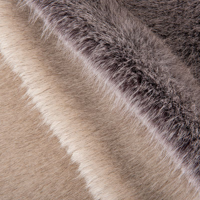 70-80 mm comprimento de pilha cabelo acrílico tippy tingimento tecido sintético de pele para casaco de inverno