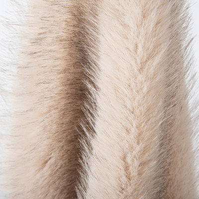70-80 mm comprimento de pilha cabelo acrílico tippy tingimento tecido sintético de pele para casaco de inverno